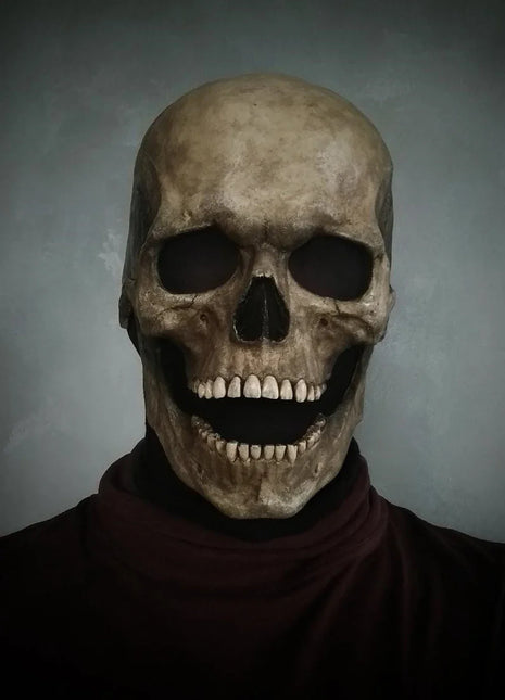 Creepy Latex Skull Mask with Movable Jaw