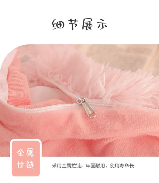 Luxury Autumn Winter Warm Pink Bedding Set Plush Kawaii Mink Velvet Queen Duvet Cover Set with Sheets Single Double Bedding Sets