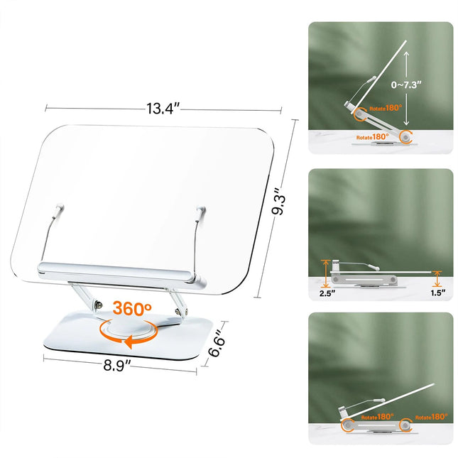 Acrylic Rotating Book Stand