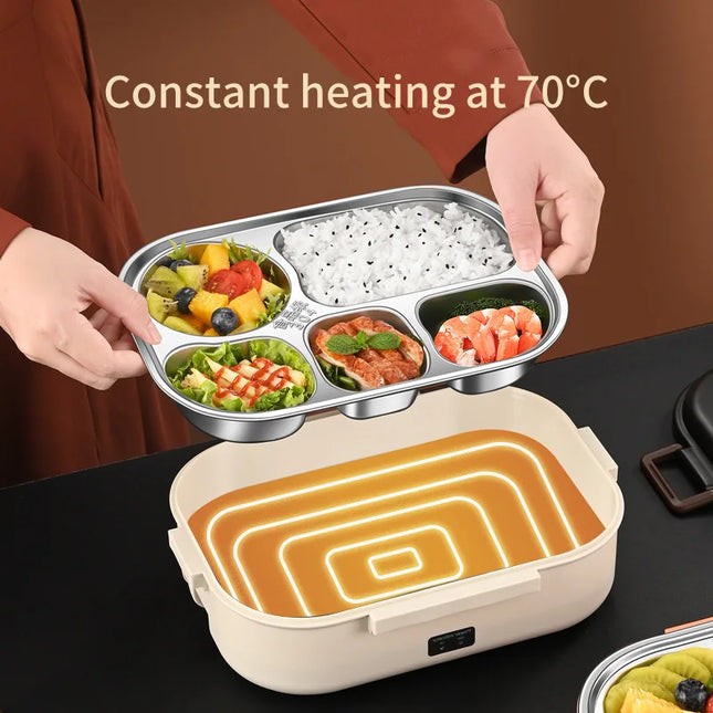 HeatMaster™️ Elektrische Lunchbox aus Edelstahl