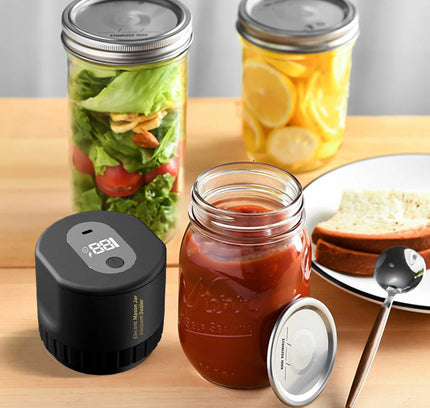 Mason Jar Vacuum Sealer Can Vacuum Seal Pump Kit Cordless Canning Vacuum Sealer Electric Automatic for Home Kitchen