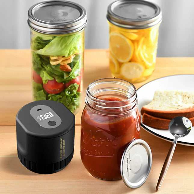 Mason Jar Vacuum Sealer Can Vacuum Seal Pump Kit Cordless Canning Vacuum Sealer Electric Automatic for Home Kitchen