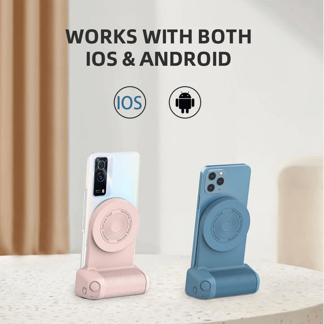 Magnetic Camera Handle with Bluetooth and Wireless Charging