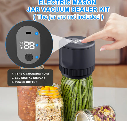 JarMaster™️ Electric Mason Jar Vacuum Sealer Kit