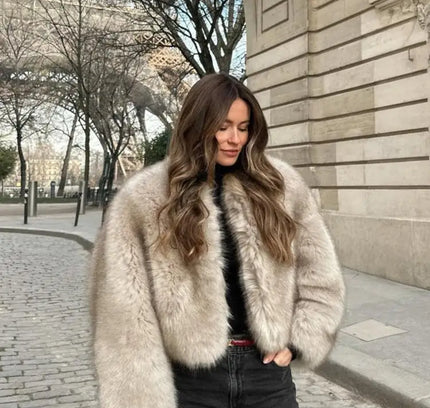 FurGlow™️ Winter Essence Faux Fur Jacket