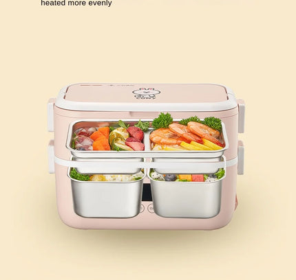 2024 New Electric Lunch Box insulation  in heating steaming cooking portable dry burning proof FH550  Brown