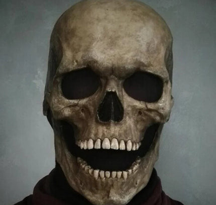 Creepy Latex Skull Mask with Movable Jaw