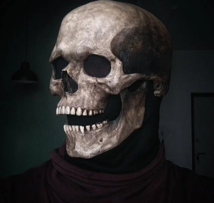 Creepy Latex Skull Mask with Movable Jaw