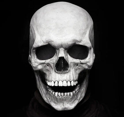 Creepy Latex Skull Mask with Movable Jaw