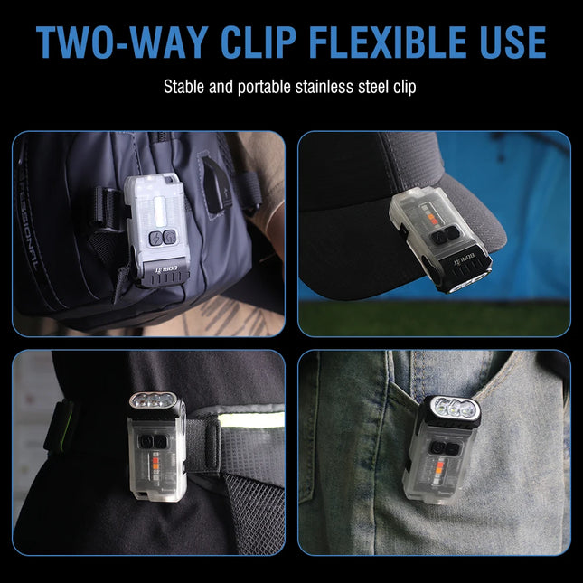 GlowClip V15 LED-Schlüsselanhänger-Taschenlampe