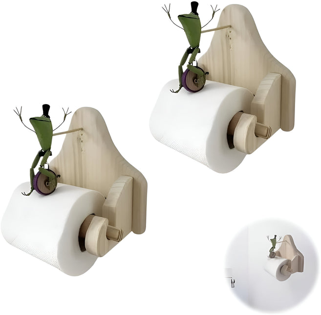 Frog Bicycle Toilet Paper Holder