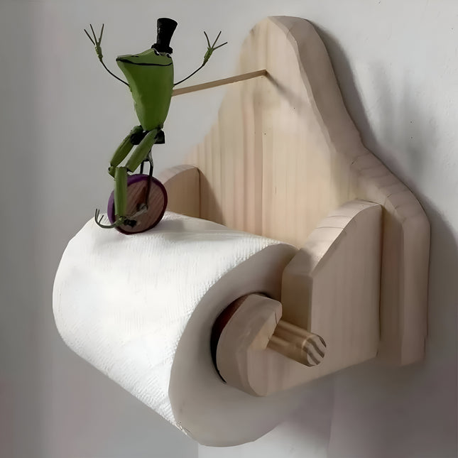 Frog Bicycle Toilet Paper Holder